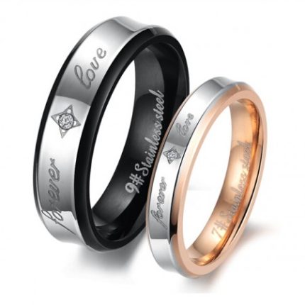 Forever Love With Shining Stars Lover Rings(Price For A Pair)